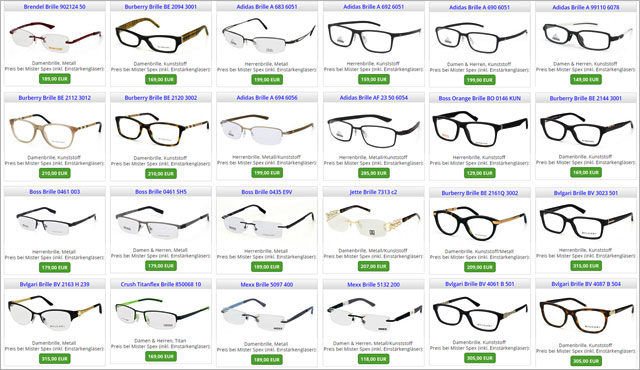 Kostengünstige Brillengestelle im Internet