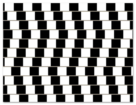 optische Täuschung: Linien parallel?