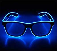 KingCorey Neon Rave Brille, Halloween (Blau)