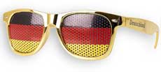 WM Fanbrille Deutschland (gold) Sonnenbrille