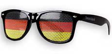 WM-Fanbrille Deutschland (schwarz) Sonnenbrille mit UV400 und Lochfolie