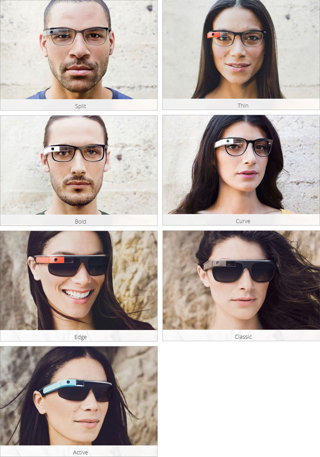 Übersicht über die Google Glass Brillen (-gestelle)