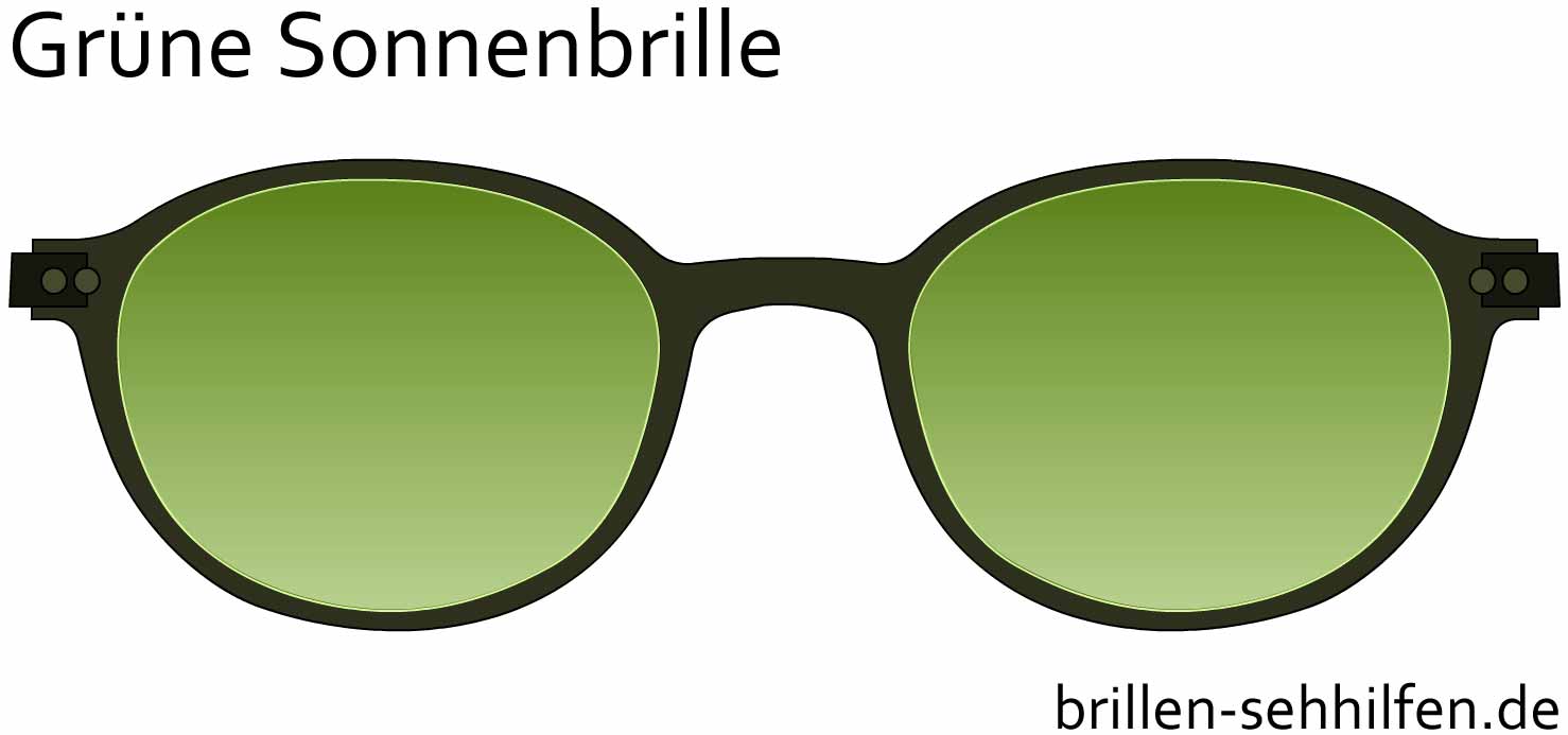dünner Metallrahmen UV 400 Sonnenbrille grüne Gläser bronze 